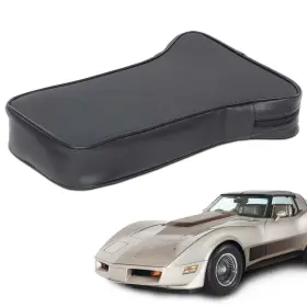 Not118446 Cnnell Fit For 67-82 Corvette C2 C3 Center Console Armrest Pad Black Synthetic Leather