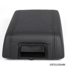 Cnnella-69 Cnnella05011047 Black Pu Leather Center Console Arm Rest Lid Cover Fit For 2004-2008 Ford F150