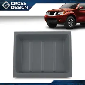 Big20260130-92 Crossdesign Fits 2005-2017 Nissan Frontier Pathfinder Upper Dash Bezel Storage Box Gray