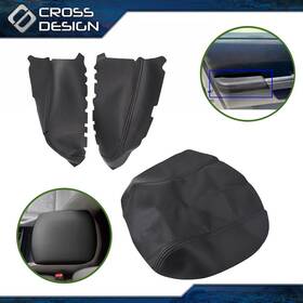 Crossdesign Ht-02itg1301zbk Fits 2009-2015 Honda Pilot 3.5l Leather Center Console And Door Armrest Cover