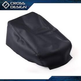 Crossdesign Ht-02itg3708pbk Fit For 2008-10 Dodge Charger Leather Synthetic Center Console Armrest Lid Cover