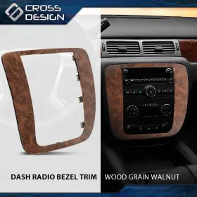 Ht-02itm45a3abr Crossdesign New Dash Radio Bezel Trim Fit For 2007-2014 Tahoe Yukon Silverado