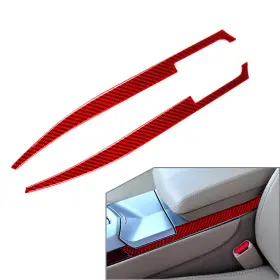 Dictorcoltd 550743305103 Carbon Fiber Red Console Armrest Box Side Panel Trim For Cadillac Cts 2008-2013