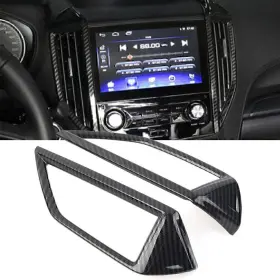 Dictorcoltd 550748569692 2x Carbon Fiber Front Middle Air Vent Cover Trim For Subaru Forester 2019-2022