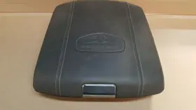 241-02505 Dodge Truck 10-12 Ram 1500 2500 3500 Longhorn Laramie Brown Leather Console Lid Worn