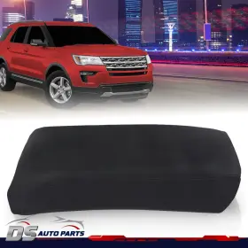 Dsa507344 Ds-auto-parts Leather Console Lid Armrest Cover Fit For 2011-2018 Ford Explorer Black