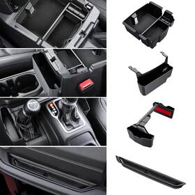 Eamplest Ew-60991 4pcs Center Console Organizer For 2024 2025 Jeep Wrangler Jl Jlu 4xe