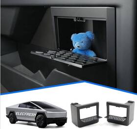 Elecfresh Cxhw2024cy0019b Door Built-in Hidden Storage Organizer For Cybertruck Accessories Both Black