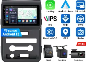 St2vrafdf1x6usicm3 Eonon For Ford F150 09-12 Android 13 Stereo Radio Car Gps 9 Inch Ips Touch Screen Headunit