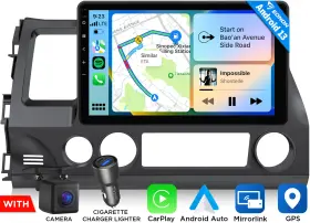 St3crahciv1x6useum1 Eonon Apple Carplay Car Stereo Gps Nav Radio Wifi For Honda Civic 06-11 Android 13 Cam