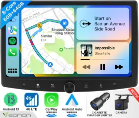 St3craua13skplususebm1 Eonon 10.1 Inch Android 13 6 64 Double 2 Din Car Stereo Carplay Gps Navi Wifi Radio 4g Lte