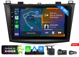 St3cvram3blx7ausenm1 Eonon Cam Dvr Android Auto 14 4 64 9 Inch For Mazda 3 2010-2013 Car Radio Wireless Carplay