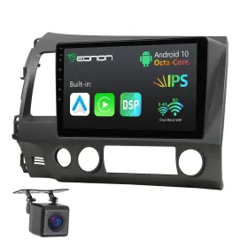 Stcaq72prousicm3 Eonon Cam For Honda Civic 06-11 Android 8-core Car Stereo Radio Bluetooth Gps Wifi Dsp
