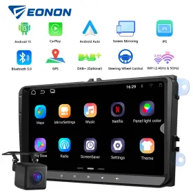Stcavwa13usenma Eonon 9 Inch Car Stereo Gps Radio Android Auto 13 Carplay For Vw Caddy Golf 5 6 Passat Cam