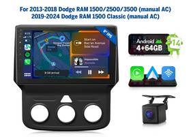 Eonon Stcdgrmx7ausen03 For 2013-2018 Ram 1500 2500 3500 Android 14 4 64 Carplay 9 Inch Car Radio Stereo Gps
