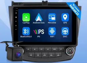 Stchac1x6usicm2 Eonon 2din Android 13 Car Radio Stereo Gps Carplay Headunit For Honda Accord 2003-2007