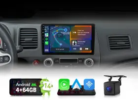 Stchciv1x7ausen03 Eonon For Honda Civic 06-11 10.1 Inch Ips Android Auto 14 4 64 Car Radio Stereo Carplay Gps