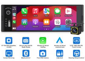 Eonon Stcx3uusen19 1din Car Stereo Wireless Carplay Android Auto With 6.36 Inch Ips Touchscreen And Swc Rds