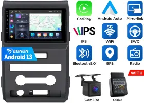 Stvafdf1x6usenm5 Eonon Obd Cam 9 Inch Car Stereo Radio For Ford F150 2009-2012 Apple Carplay Android 13 Gps