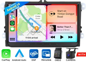 Stvavwx7usenm2 Eonon 9 Inch Android Auto 14 Car Play Stereo Radio Gps Navi Wifi For Vw Eos Golf 5 6 Jetta