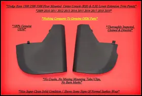 1hr96trma Factory/oem Rh -1hr96trma 09-18 Dodge Ram 1500 2500 3500 Center Console Lower Trim Extension Panels