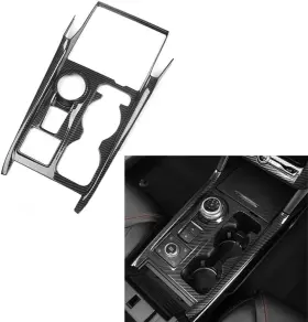 Qcns0125 Flash2ning Gear Shift Cover Center Console Panel Trim Carbon Fiber