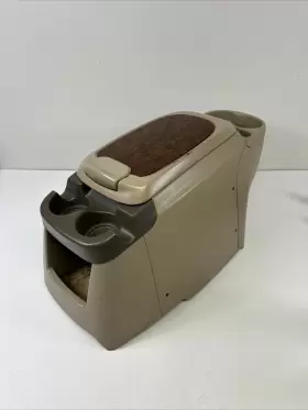 1c74-25045a76-bbw Ford 99-07 F-250 F-350 Super Duty Excursion Center Console Oem Tan Woodgrain