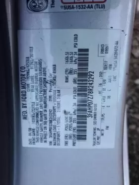 241-01312 Ford Console Front Floor Fwd With Bluetooth Fits 08-09 Fusion