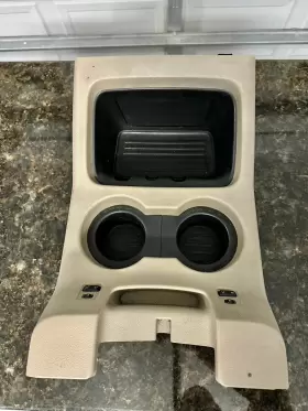 2l1x-78045g70-a Ford 03-06 Expedition Center Console Cup Holder Cupholder Bezel Trim Tan Oem
