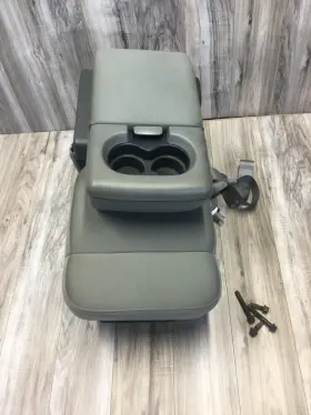 618235 Ford 04 05 06 07 08 F150 Center Console Jump Seat W Storage And Cup Holder Gray