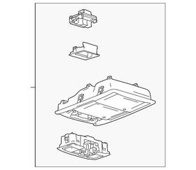 Ford Bl3z-18519a70-db Genuine Overhead Console