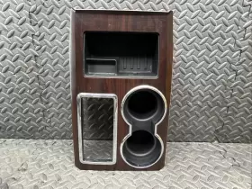 15045a76 Ford Cl34 Ra1fr6 Oem 2009-2014 F-150 King Ranch Shifter Console Trim Bezel Cup Holder Wood