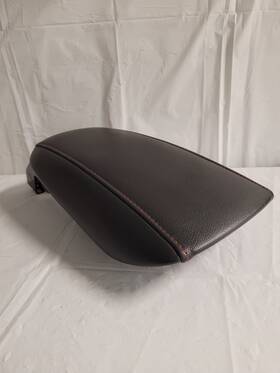 Ford Ds73-f045c74 13-16 Fusion Center Console Lid Armrest Leather Black With Red Stitching