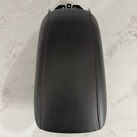 Ford Ds73-f04604-a 2013-2016 Fusion Center Console Arm Rest Lid Cover Black With Red Stitching