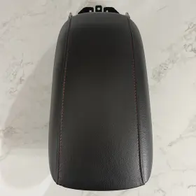 Ds73-f04604-a Ford 2013-2016 Fusion Center Console Arm Rest Lid Cover Black With Red Stitching Ds73-f04604-a Ford 2013-2016 Fusion Center Console Arm Rest Lid Cover Black With Red Stitching