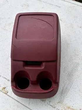 F2tb-18045406-adw Ford 92-96 97 F150 F250 Bronco Bucket Seat Center Console Maroon 92 93 94 95