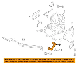 Ds7z6l092a Ford Oem 14-20 Escape Turbocharger Components-oil Return Tube