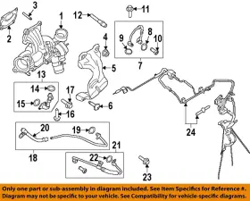 Ej7z6l092b Ford Oem 15-19 Focus Turbocharger Components-oil Return Tube