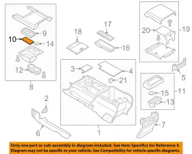 Hc3z25045g34da Ford Oem 17-22 F-250 Super Duty Front Console-front Panel Mat