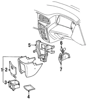 Xf2z-1613554-aac Ford Genuine Compartment Door