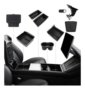 Cw25048220 Foronetry 10pc Center Console Organizer Tray For 2025 2026 Tesla Model Y Juniper Accessory