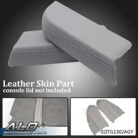 Alo11288 G-plus Fit For 2009-2015 Honda Pilot Front Door Panels Armrest Cover Leather Gray 2pcs