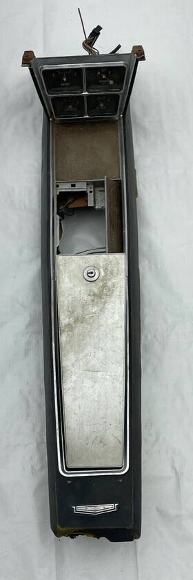 General Motors 6458020 1966 1967 Impala Console And Gauges Top Shift Plate Manifold Battery Oil Pressure