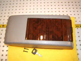 2352 Genuine Mercedes-benz 126 580 89-91 C126 Sec W126 Sel Blue Gray Burl Center 1 Console And Working Key