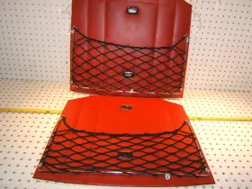 Genuine Mercedes-benz 74-76 W114 Late W115 Front Seats Red Rear Lumbar 2 Covers-storage Nets