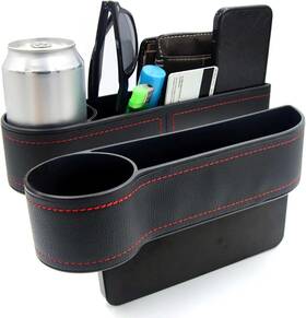 Gihunk 712236846955 Car Seat Gap Filler 2 Pack Multifunctional Organizer Large Black