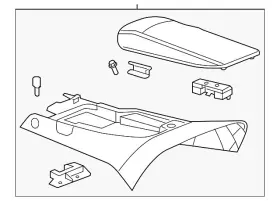 22853136 Gm Genuine Light Cashmere Front Floor Console
