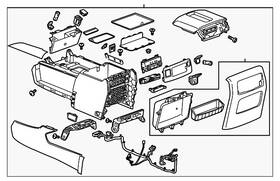 Gm 23264414 Genuine Jet Black Front Floor Console