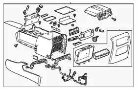 23264414 Gm Genuine Jet Black Front Floor Console