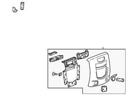 Gm 23474803 Genuine Jet Black Front Floor Console Rear Trim Panel